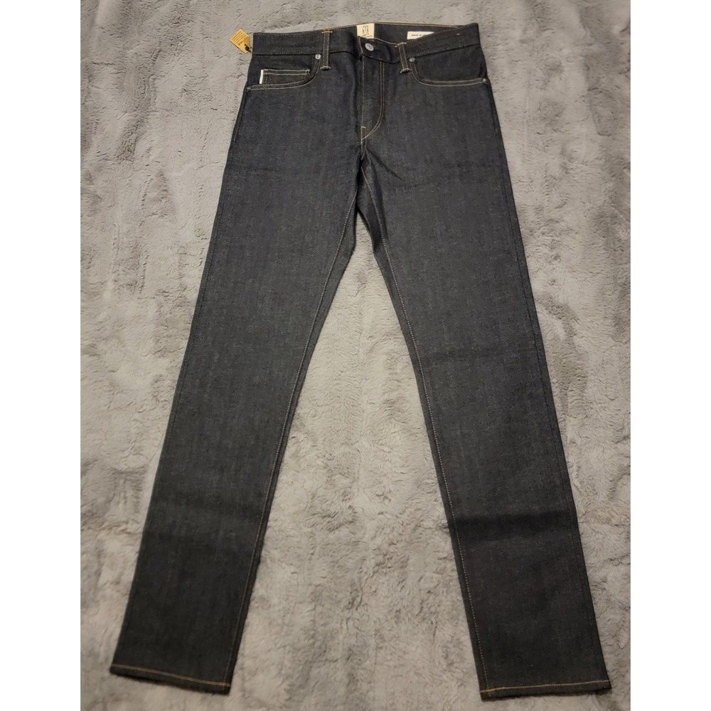 Hiroshi Kato Jeans Mens 31x34 Indigo Raw Blue Pen Slim 4-Way Stretch Selvedge - Picture 3 of 11